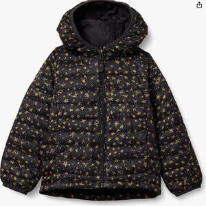 Girls Lightweight Water-Resistant Packable Hooded Puffer Jacket - XXL